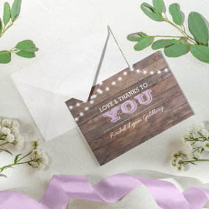 Barnwood Lights Lilac Bat Mitzvah Vielen Dank Dankeskarte