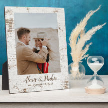 Barnwood Rustic Country Wedding Foto Keepake
