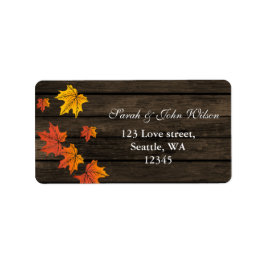 Barnwood Rustic Hochzeit im Herbst-Adressetikett Adressaufkleber
