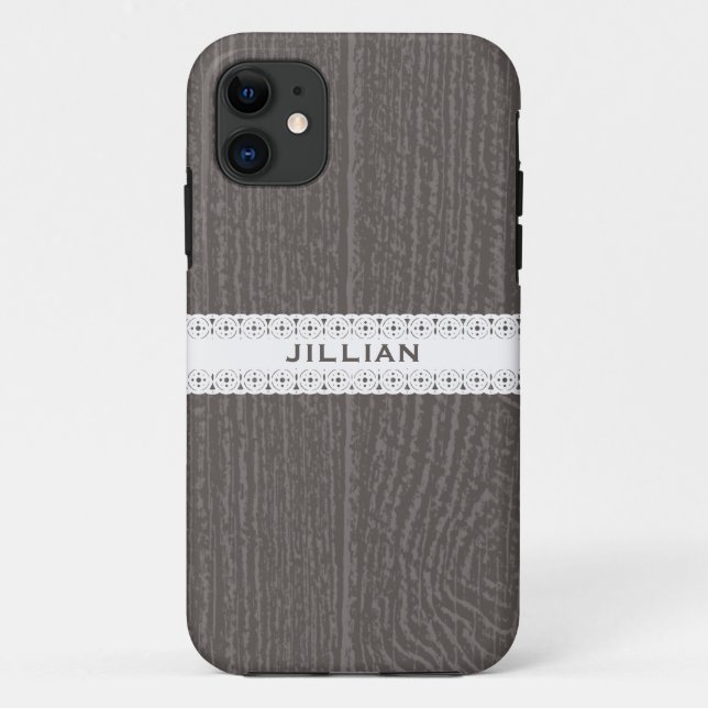Barnwood u. Spitze inspirierter iPhone 5 Fall Case-Mate iPhone Hülle (Rückseite)