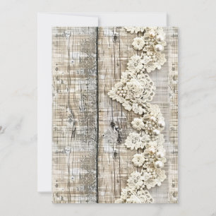 Barnwood und Spitzen Blank Save The Date