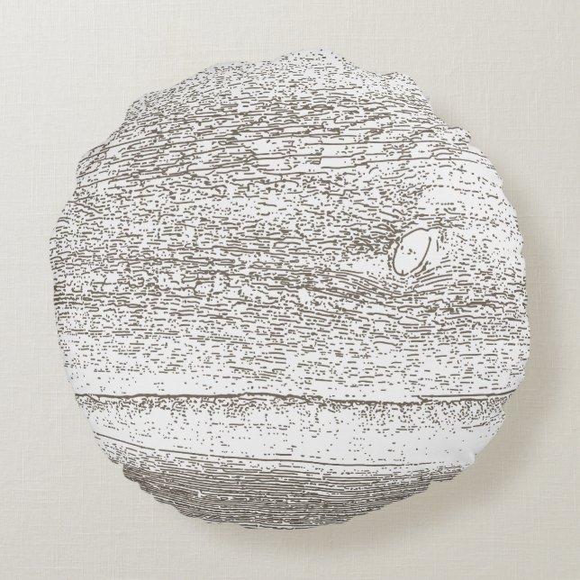 Barnwood-Wohngestaltung Rundes Kissen (Rückseite)