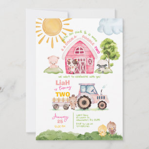 Barnyard 2. Geburtstag Einladung