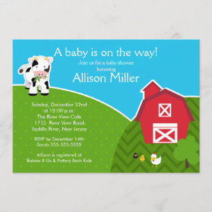 Barnyard Animal Neutral Baby Shower Einladung