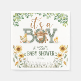 Barnyard Animals Baby Boy Baby Dusche Serviette