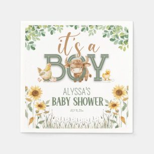Barnyard Animals Baby Boy Baby Dusche Serviette