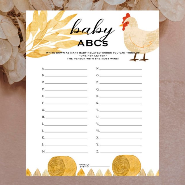 Barnyard Animals - Baby Shower Baby ABCs Game (Von Creator hochgeladen)