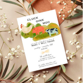 Barnyard Animals - Einladung zur Kinderdusche - Tr