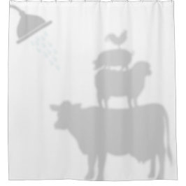 Barnyard Animals Shadow Silhouette Shadow Buddies Duschvorhang