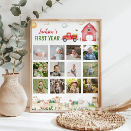 Barnyard Animes First Year Foto Milestone Poster