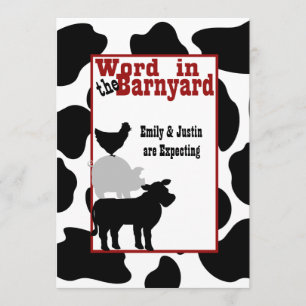 Barnyard Baby Shower Einladung