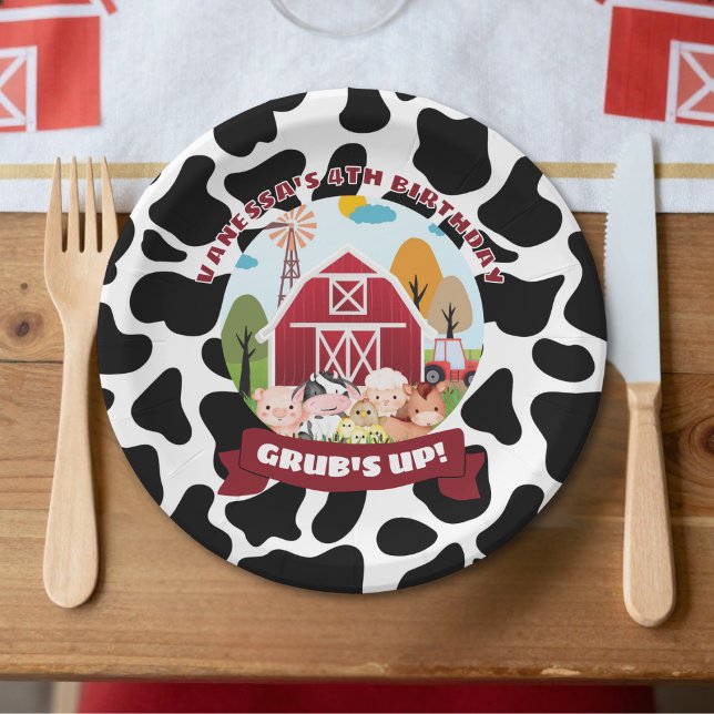 Barnyard Bash Birthday Paper Plate Pappteller (Von Creator hochgeladen)