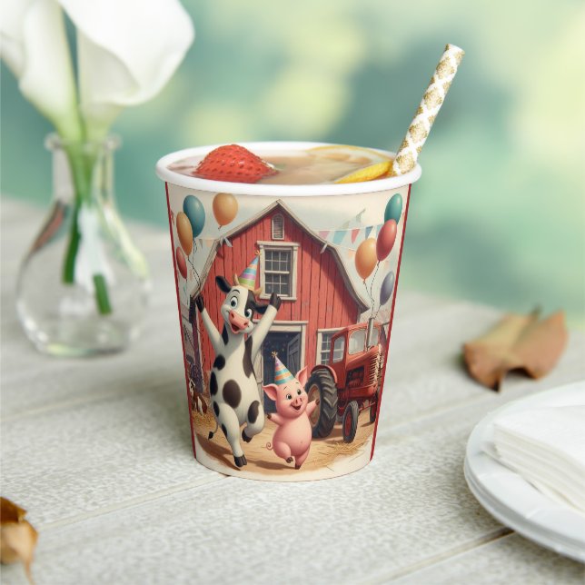 Barnyard Bash Paper Cups 🐮 🐷 Pappbecher (In Situ)