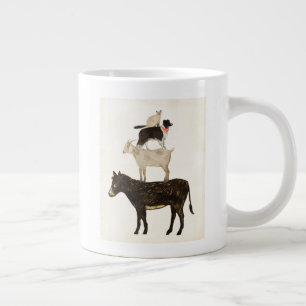 Barnyard Buds - Donkey, Ziege, Hund, Katze Jumbo-Tasse