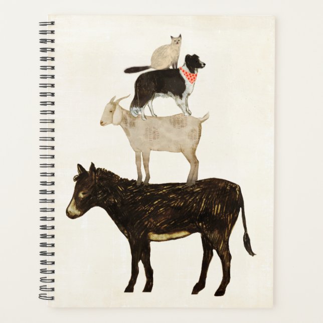 Barnyard Buds - Donkey, Ziege, Hund, Katze Planer (Vorderseite)