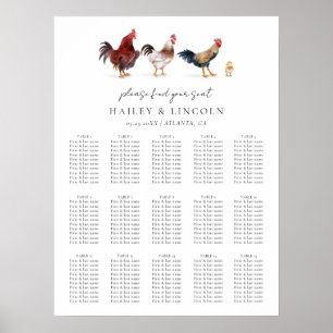 Barnyard Chicken Mariage - Tableau de sièges