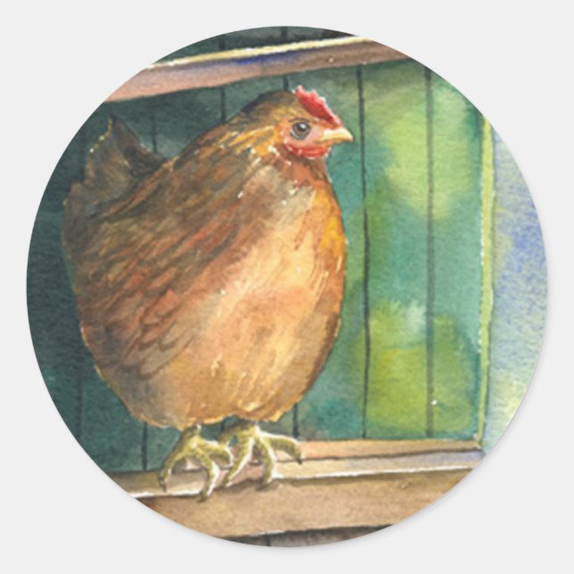 Barnyard Chicken Runder Aufkleber (Vorderseite)