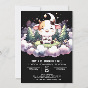 Barnyard Digital Cow Geburtstag Einladung