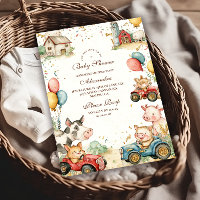 Barnyard Farm Animals Baby Dusche