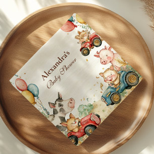 Barnyard Farm Animals Baby Dusche Serviette