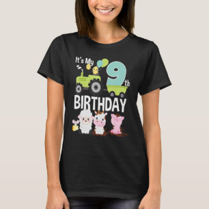 Barnyard Farm Animals Es ist mein 9. Geburtstag 9  T-Shirt