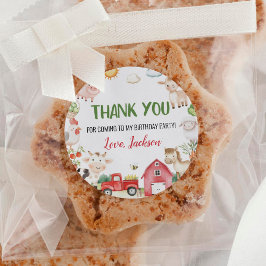 Barnyard Farm Animals Geburtstag Runder Aufkleber