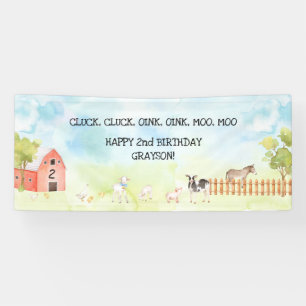 Barnyard Farm Geburtszeichen Banner