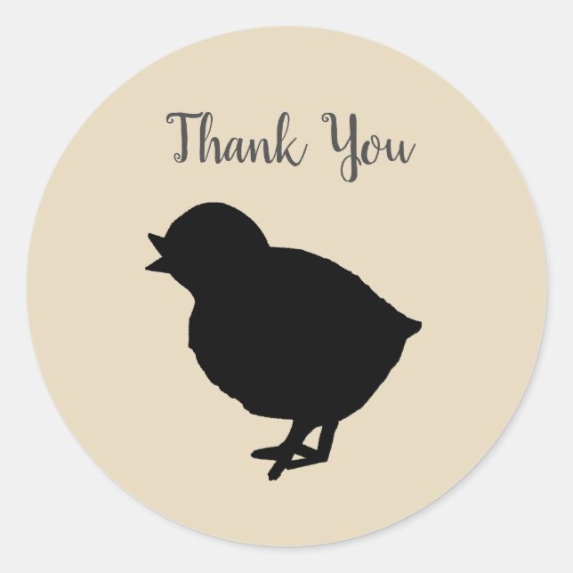 Barnyard Farm Party Peep Danke Stickers (Vorderseite)