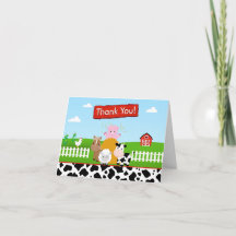 Barnyard Farm Vielen Dank Karte Faltkarte