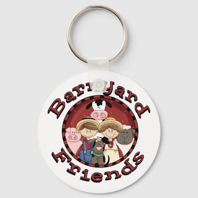 Barnyard Friends Tshirts und Geschenke Schlüsselanhänger (Vorderseite)