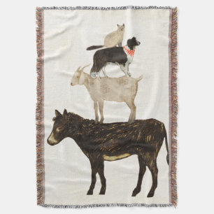 Barnyard-Knospen - Esel, Ziege, Hund, Katze Decke