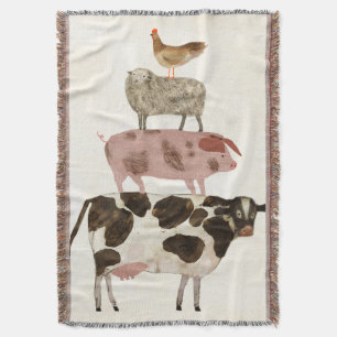 Barnyard-Knospen - Kuh, Schwein, Schafe und Henne Decke