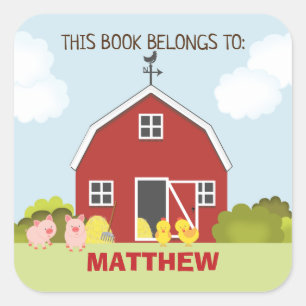 Barnyard Quadratischer Aufkleber