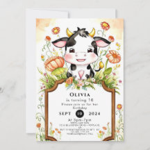 Barnyard Simple Cow Birthday