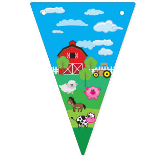 Barnyard-Tier - Bauernhof - Geburtstag - Babyparty Wimpelkette