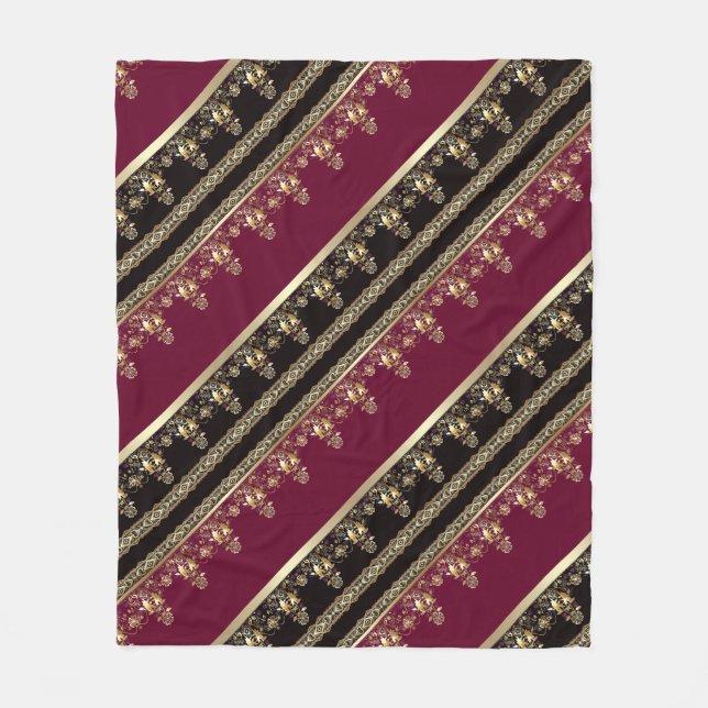 Barock-Arabic Fleecedecke (Vorderseite)