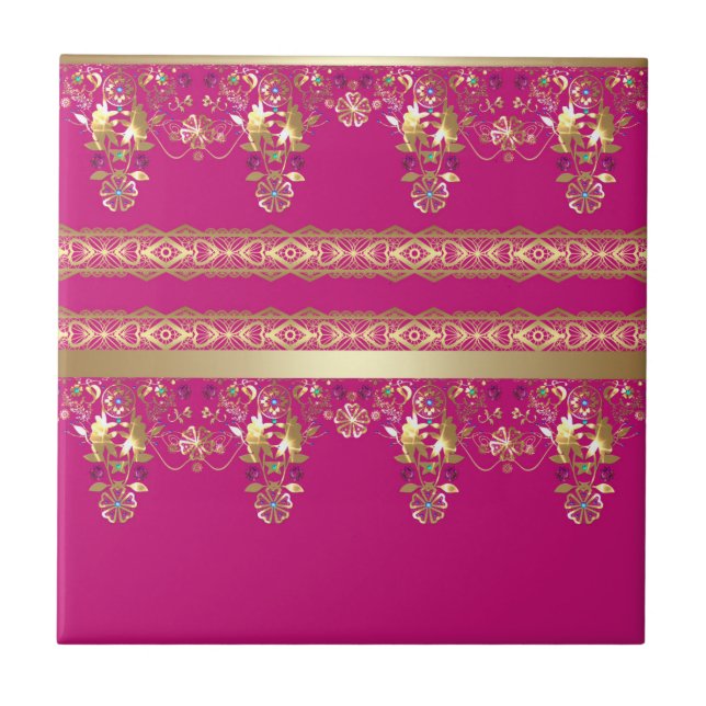 Barock-Arabic Fliese (Vorderseite)