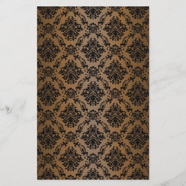 Barock Brown Viktorianisch Scrapbook Paper (Vorderseite)
