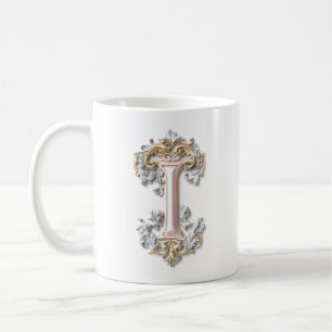 Barock-Buchstabe 'I' Tasse für eine Kaffeeprinzess
