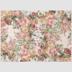 Barock Elegante Rose Roter Flair Seidenpapier