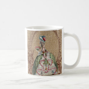 Barock-Franzosen-Burlap Marie Antoinette Kaffeetasse