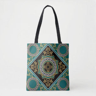 Barock Gold: Schwarze Eleganz Tasche