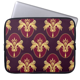 Barock Gold Sconce Magenta Muster Laptopschutzhülle
