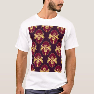 Barock Gold Sconce Magenta Muster T-Shirt