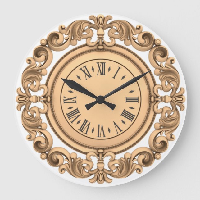 Barock Große Wanduhr (Vorderseite)