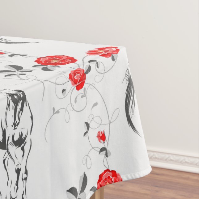 Barock Horse Tablecloth Tischdecke (Beispiel)