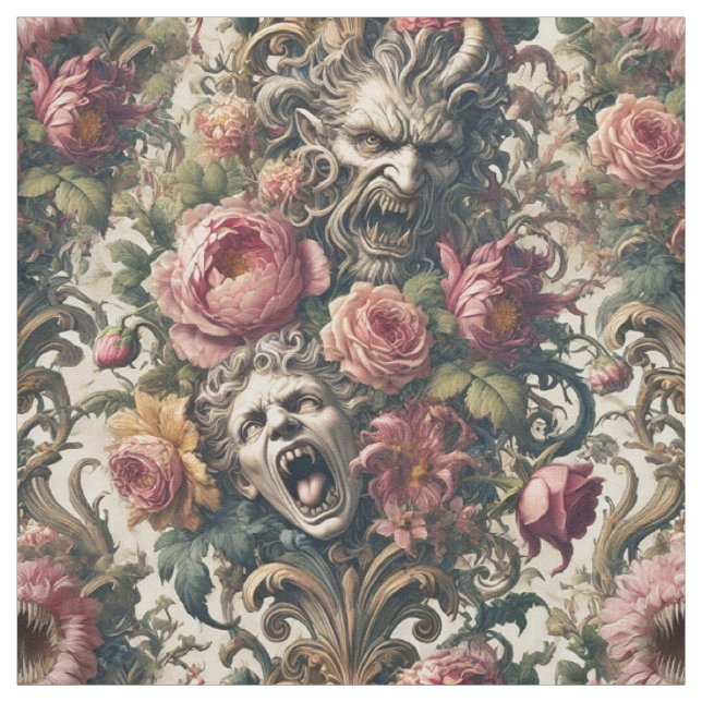 Barock Hungerschmerzen - Gotische Erklärung Tile Stoff (Muster)