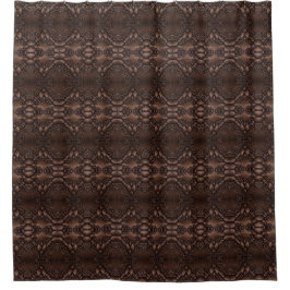 Barock-Imitate Leather Brown Pattern Duschvorhang