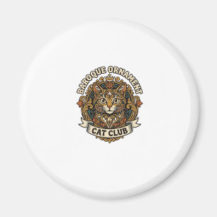Barock-Ornament Katze Katzenliebhaber-Geschenk - B Magnet