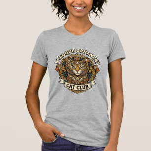 Barock-Ornament Katze Katzenliebhaber-Geschenk - B T-Shirt